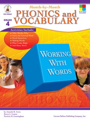 cover image of Month-by-Month Phonics and Vocabulary, Grade 4